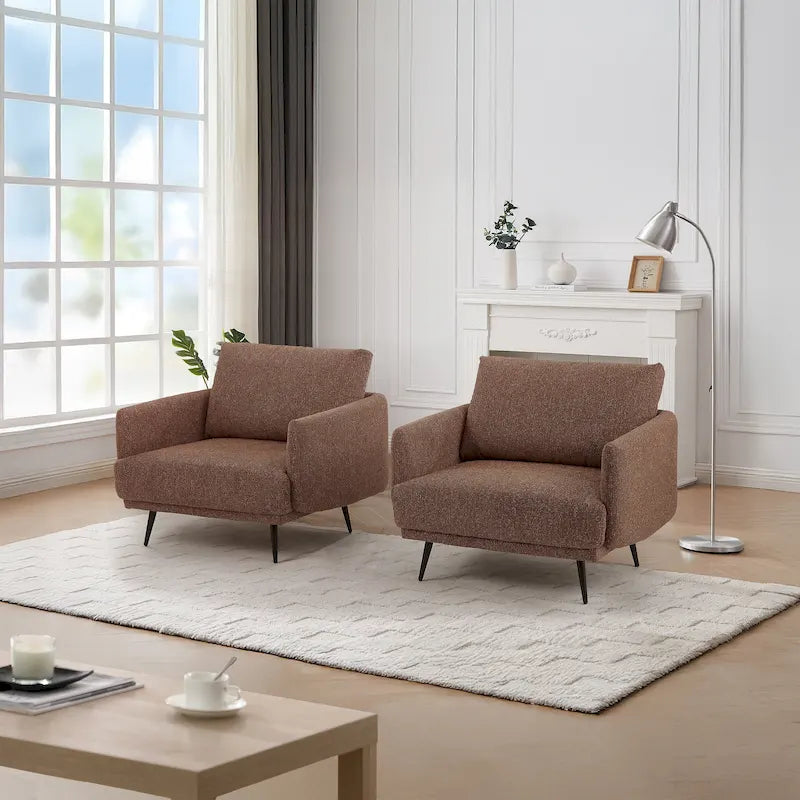 Sillón extragrande Karaka de 37.5W, sofá de descanso y silla decorativa (juego de 2)