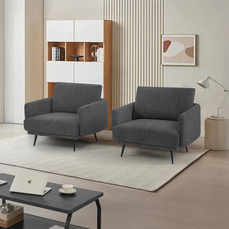 Karaka 37.5W Oversized Armchair Leisure Sofa Accent Chair (Set of 2)