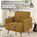 Karaka 37.5W Oversized Armchair Leisure Sofa Accent Chair (Set of 2)