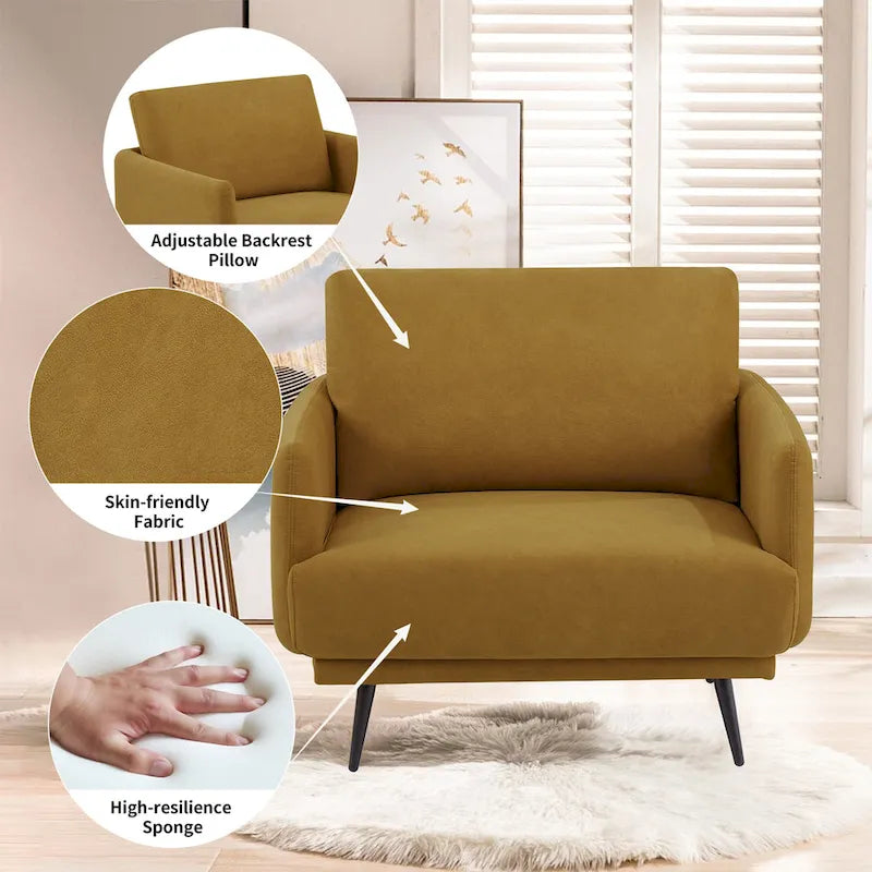 Karaka 37.5W Oversized Armchair Leisure Sofa Accent Chair (Set of 2)