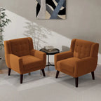 2 Set Modern Accent Chair Velvet Armchair