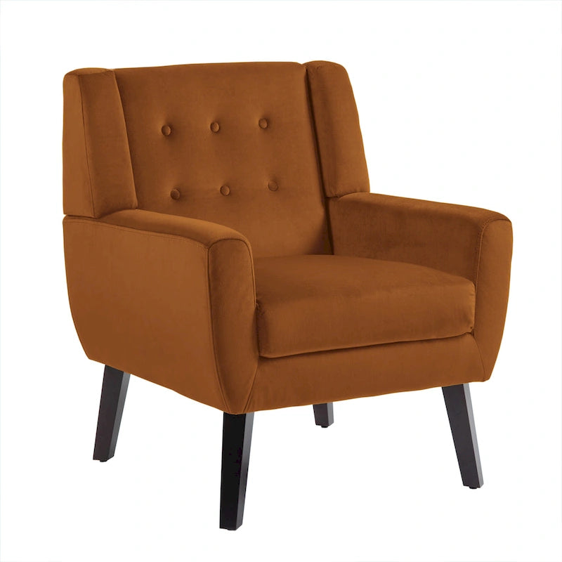 2 Set Modern Accent Chair Velvet Armchair