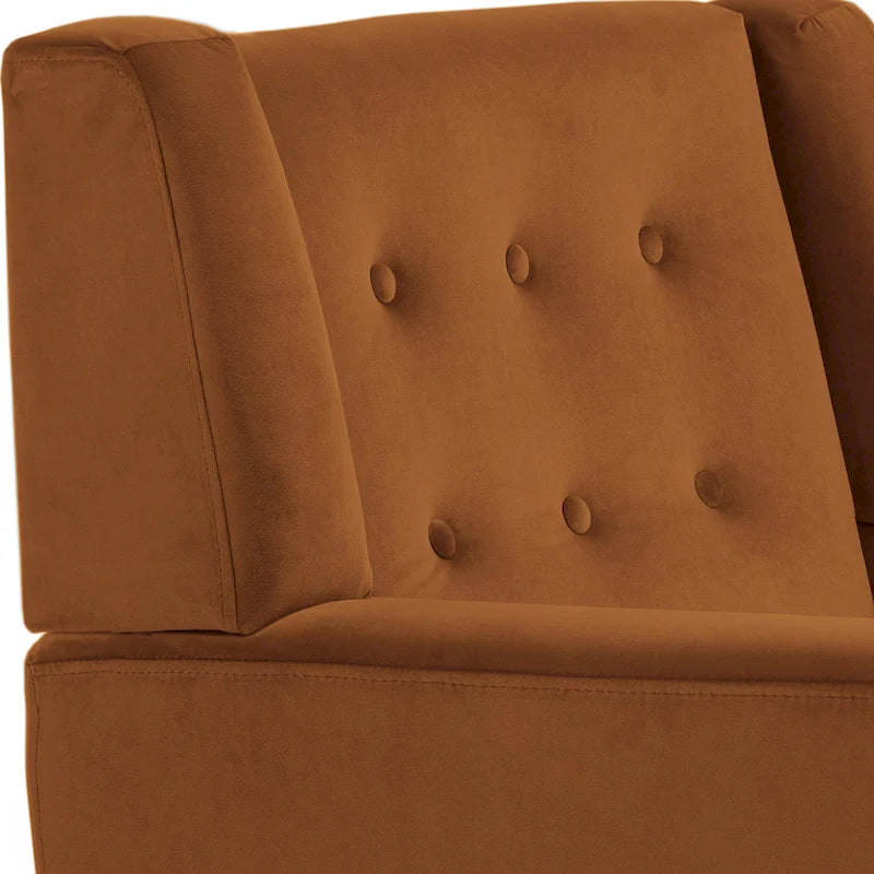 2 Set Modern Accent Chair Velvet Armchair