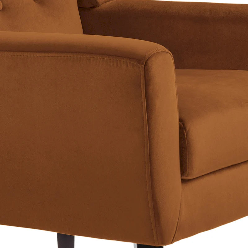 2 Set Modern Accent Chair Velvet Armchair