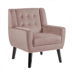 2 Set Modern Accent Chair Velvet Armchair