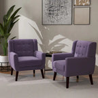 2 Set Modern Accent Chair Velvet Armchair