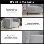 CosmoLiving Blair Upholstered Accent Chair and a Half