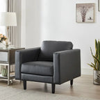 Premium Cowhide Leather Chair With High Density Cushions and Large Seating Space