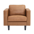 Premium Cowhide Leather Chair With High Density Cushions and Large Seating Space