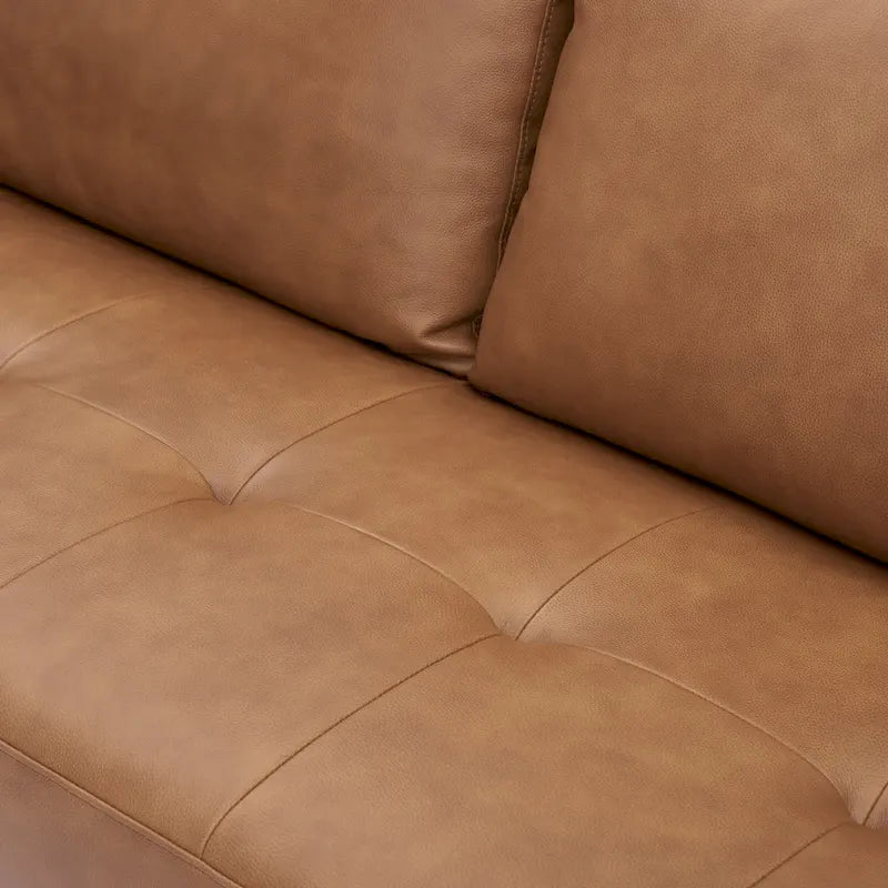 Premium Cowhide Leather Chair With High Density Cushions and Large Seating Space