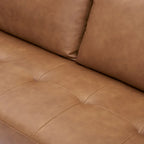 Premium Cowhide Leather Chair With High Density Cushions and Large Seating Space