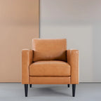Premium Cowhide Leather Chair With High Density Cushions and Large Seating Space