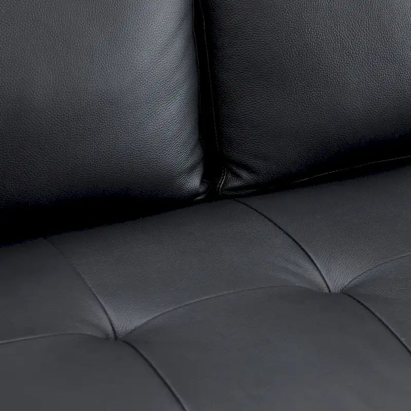 Premium Cowhide Leather Chair With High Density Cushions and Large Seating Space