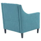 HUIMO Arm Chair Comfy Club Chair with Ottoman and Pillow