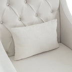 HUIMO Arm Chair Comfy Club Chair with Ottoman and Pillow