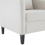 HUIMO Arm Chair Comfy Club Chair with Ottoman and Pillow