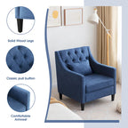 HUIMO Arm Chair Comfy Club Chair with Ottoman and Pillow