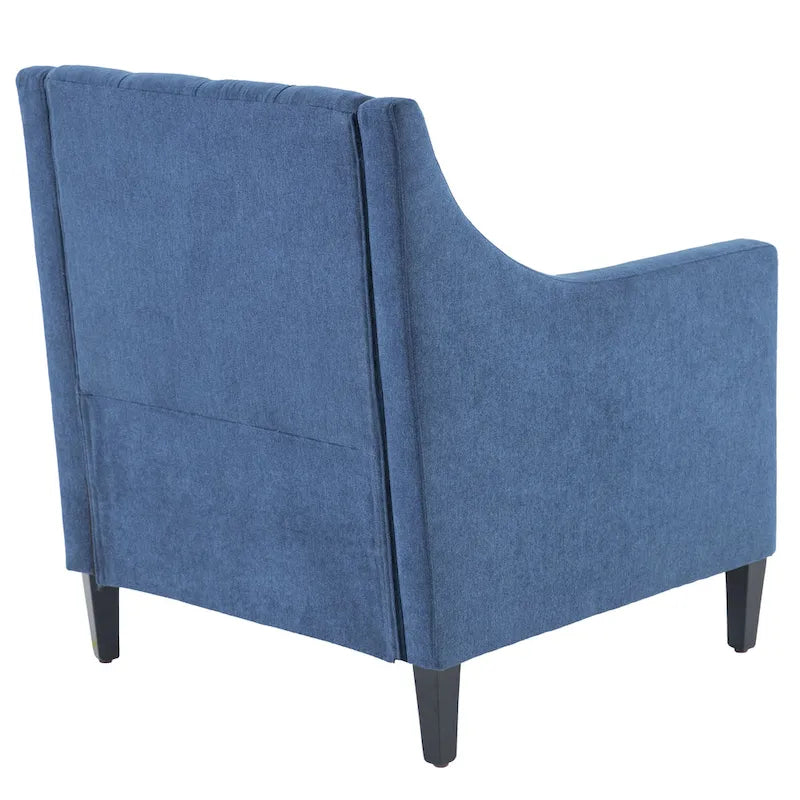 HUIMO Arm Chair Comfy Club Chair with Ottoman and Pillow