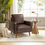 Elizabeth Mid-Century-Sessel aus echtem Leder von HULALA HOME