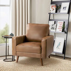 Elizabeth Mid-Century-Sessel aus echtem Leder von HULALA HOME