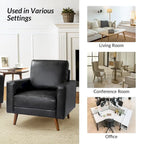 Elizabeth Mid-Century-Sessel aus echtem Leder von HULALA HOME