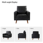Elizabeth Mid-Century-Sessel aus echtem Leder von HULALA HOME