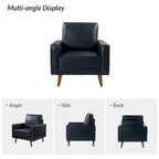 Elizabeth Mid-Century-Sessel aus echtem Leder von HULALA HOME