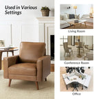 Elizabeth Mid-Century-Sessel aus echtem Leder von HULALA HOME