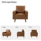 Elizabeth Mid-Century-Sessel aus echtem Leder von HULALA HOME
