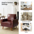 Elizabeth Mid-Century-Sessel aus echtem Leder von HULALA HOME