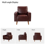 Elizabeth Mid-Century-Sessel aus echtem Leder von HULALA HOME