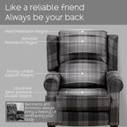 HOMYKA Polyested Upholstered Pushback Recliner Accent Chair Wingback Armchair