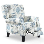 HOMYKA Polyested Upholstered Pushback Recliner Accent Chair Wingback Armchair