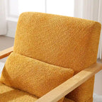 Mid-Century-Swivelsessel mit Bouclé-Polsterung und Kissen
