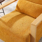 Mid-Century-Swivelsessel mit Bouclé-Polsterung und Kissen