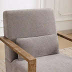 Mid-Century-Swivelsessel mit Bouclé-Polsterung und Kissen