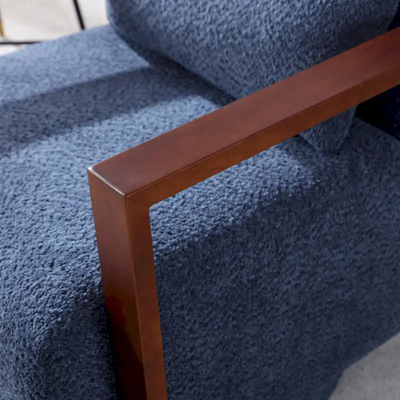 Mid-Century-Swivelsessel mit Bouclé-Polsterung und Kissen