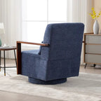 Mid-Century-Swivelsessel mit Bouclé-Polsterung und Kissen