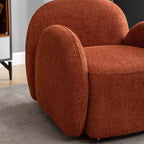 SEYNAR Modern Glam Boucle Upholstered Swivel Accent Armchair, 360 Degree Swivel Barrel Chair Set of 2 for Living Room