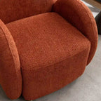 SEYNAR Modern Glam Boucle Upholstered Swivel Accent Armchair, 360 Degree Swivel Barrel Chair Set of 2 for Living Room