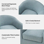 Rita Modern Ergonomic Boucle Upholstered Swivel Barrel Chair Set of 2 by HULALA HOME