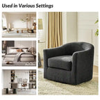 Rita Modern Ergonomic Boucle Upholstered Swivel Barrel Chair Set of 2 by HULALA HOME