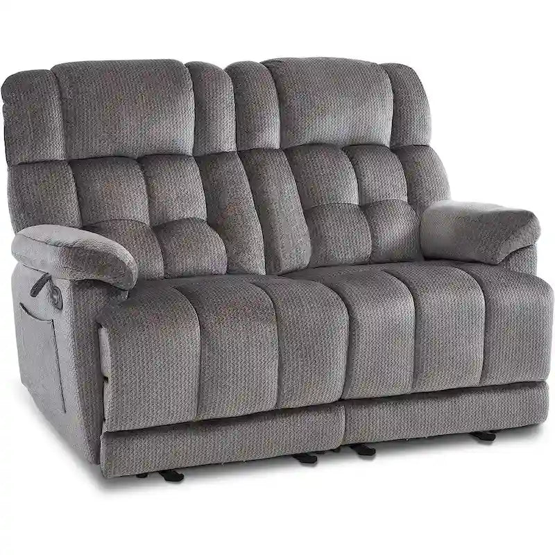 Electric Power Reclining Loveseat Sofa with Heat and Massage