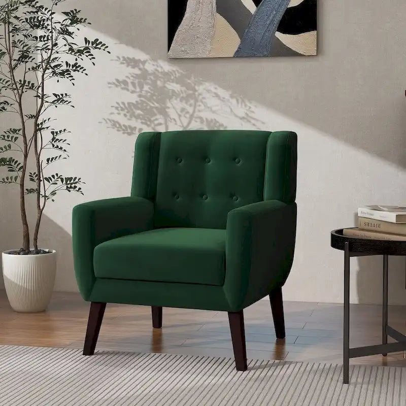 Modern Accent Chair Velvet Armchair - 28.9W x 35.1H x 29.5D