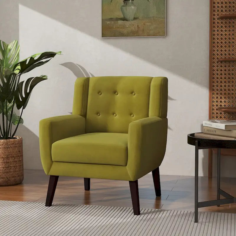 Modern Accent Chair Velvet Armchair - 28.9W x 35.1H x 29.5D