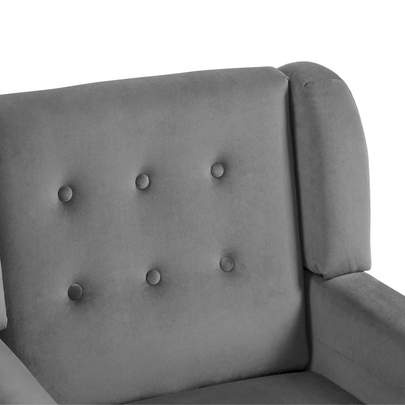 Modern Accent Chair Velvet Armchair - 28.9W x 35.1H x 29.5D