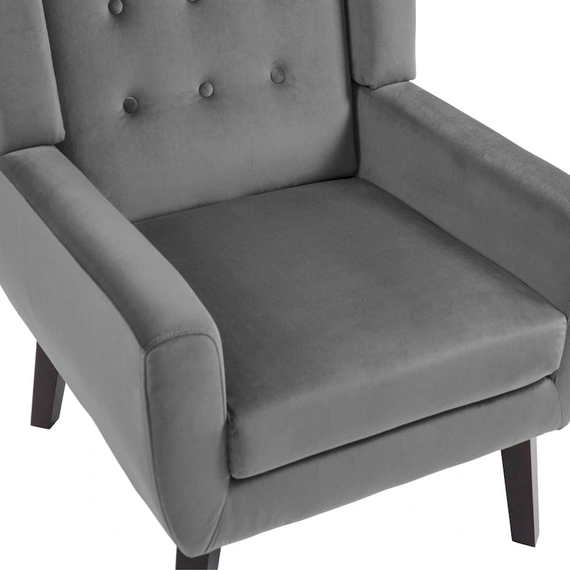 Modern Accent Chair Velvet Armchair - 28.9W x 35.1H x 29.5D