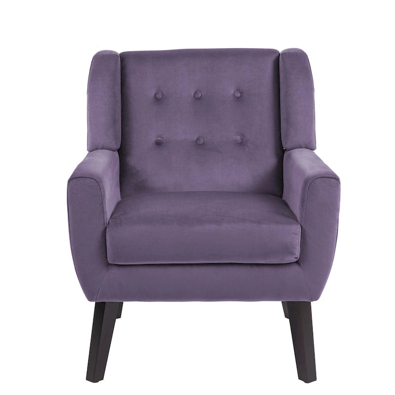Modern Accent Chair Velvet Armchair - 28.9W x 35.1H x 29.5D