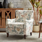 Samouel Modern Floral Upholstered Armchair with Wingback Design by HULALA HOME