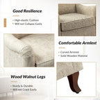 Samouel Modern Floral Upholstered Armchair with Wingback Design by HULALA HOME